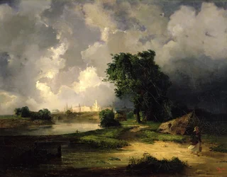 Ansicht des Kremls bei schlechtem Wetter, 1851